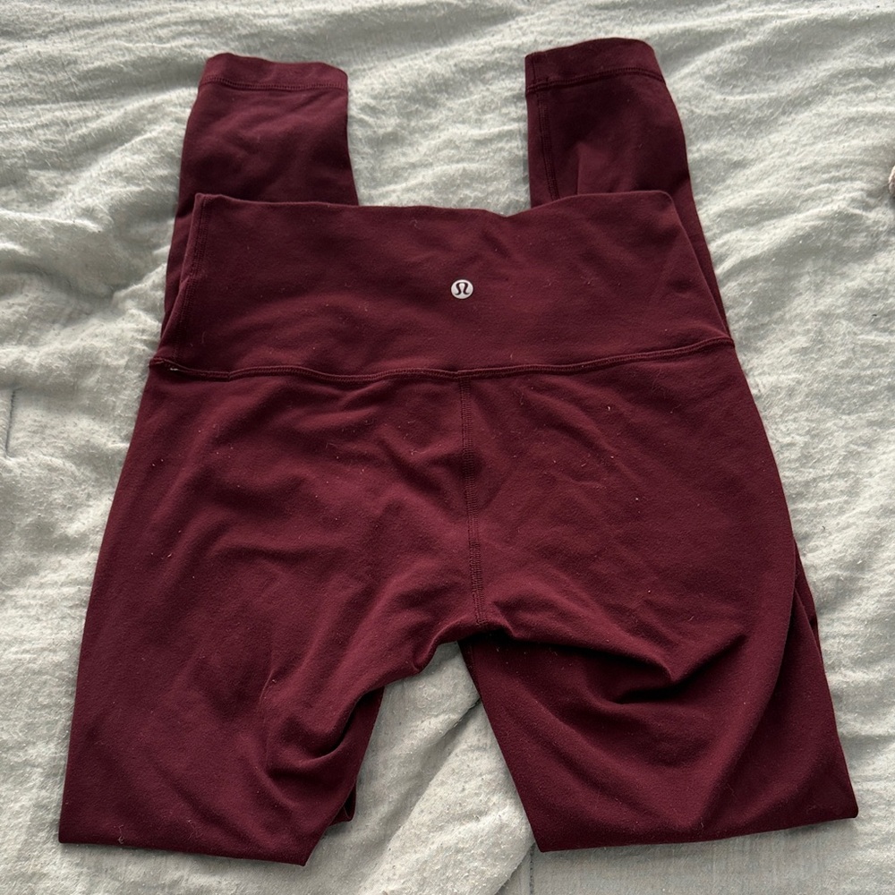 Lululemon Athletica Burgundy Leggings